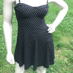 American Eagle A-Line Bustier Polka Dot dress.